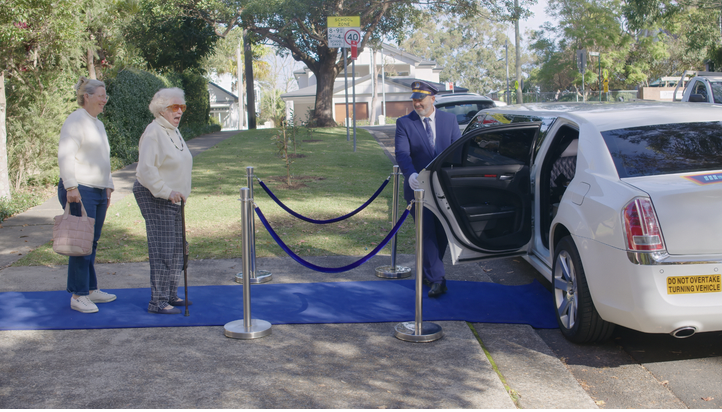 Phyl enjoys her day at aldi